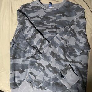 Divided Men's Blue Camouflage Crewneck Sweater
